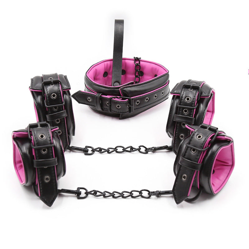 Sexy Adult Products Bundled Handcuffed Leather Alternative Toys