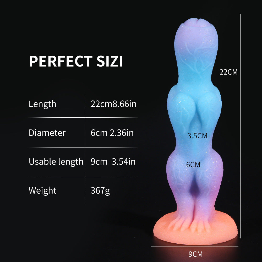 Liquid Silicone Luminous Mixed Color Butt Plug For Men And Women