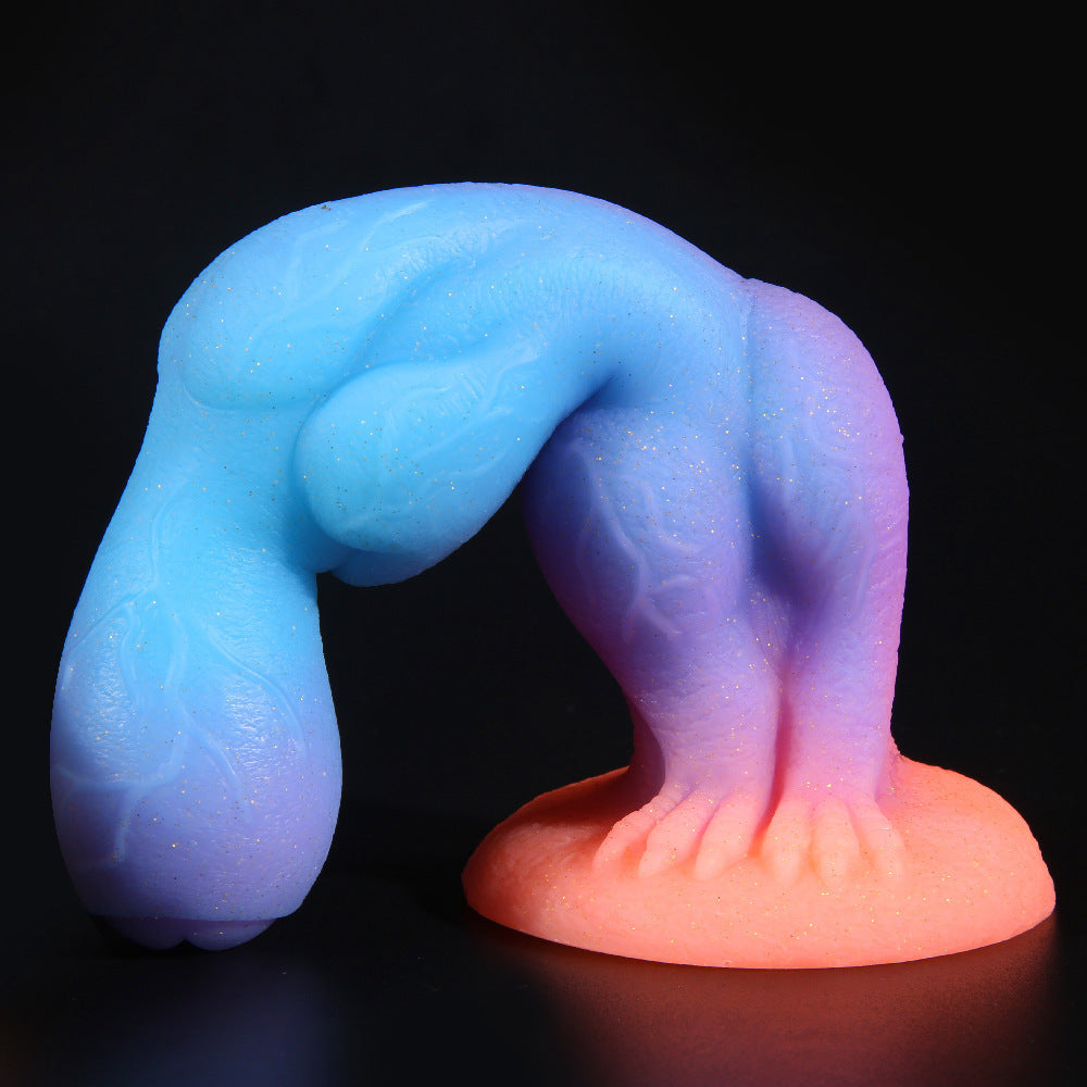 Liquid Silicone Luminous Mixed Color Butt Plug For Men And Women