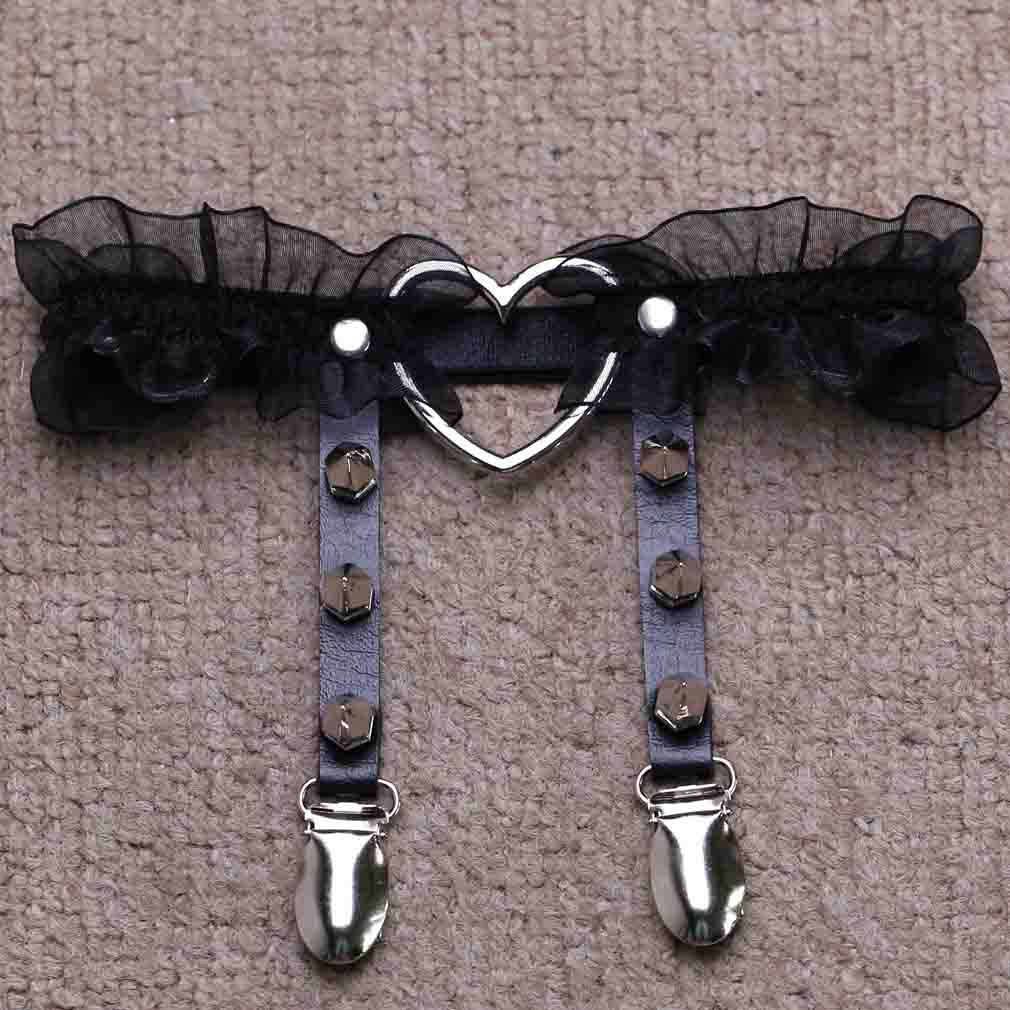 Sexy sexy peach heart garter belt