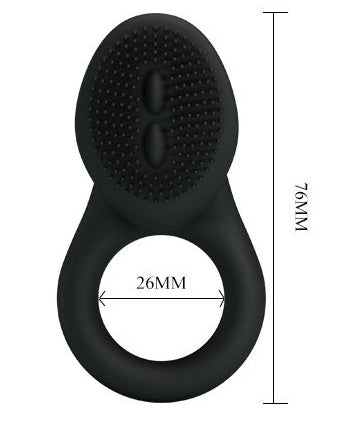 Baile 210147 Real Man Black Men's Silicone Vibration Ring