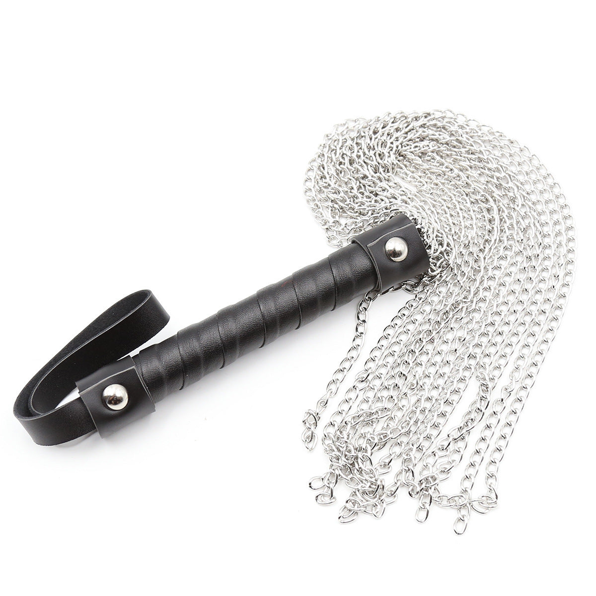 Leather Handle Chain Whip Stage Props