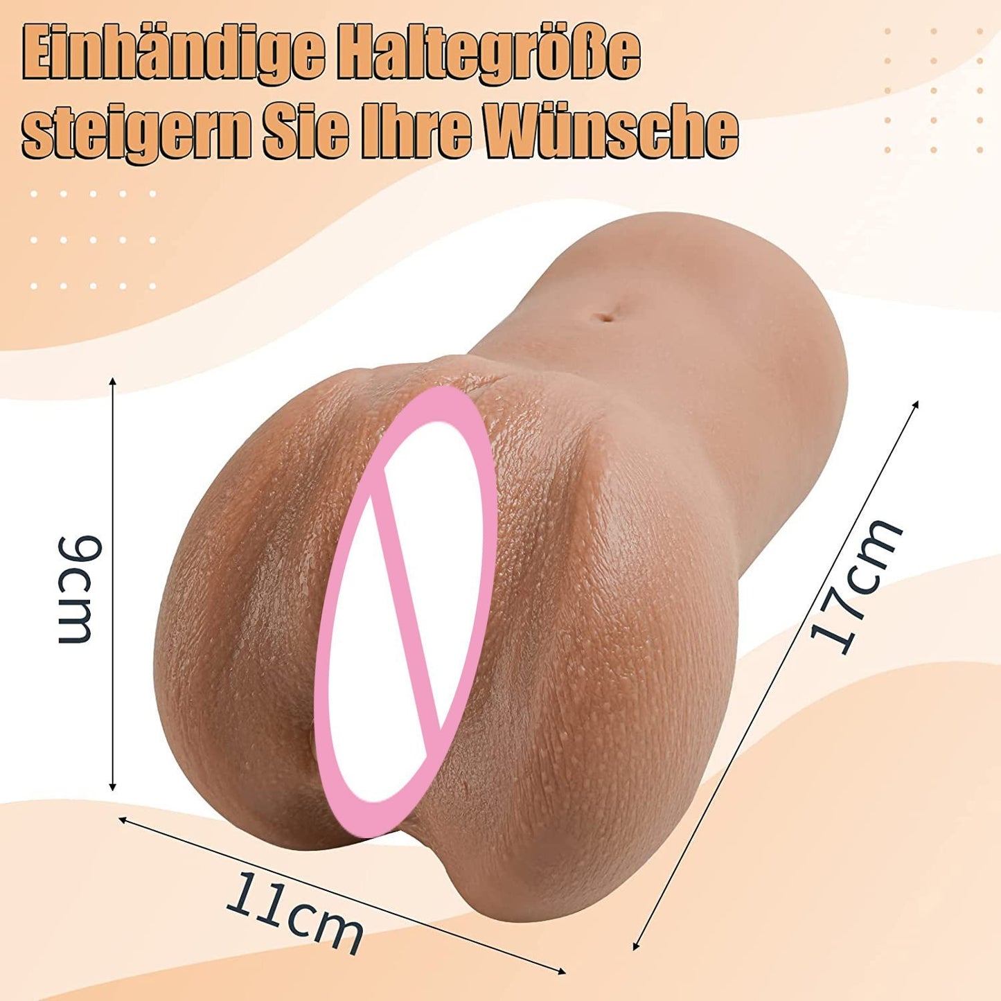 Men's Silicone Silicone Vagina And Anus Massager