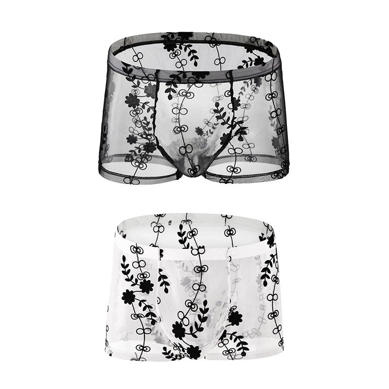 Lace Sexy Boxer Men's Sexy Transparent