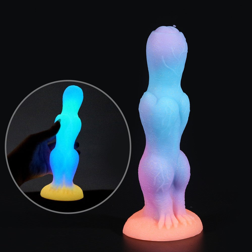 Liquid Silicone Luminous Mixed Color Butt Plug For Men And Women