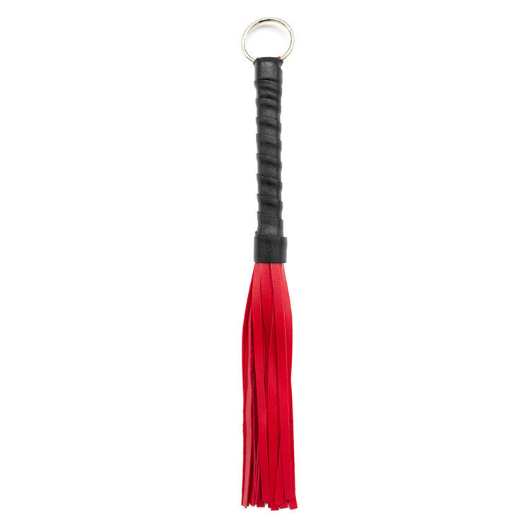 Red Black Leather Whip