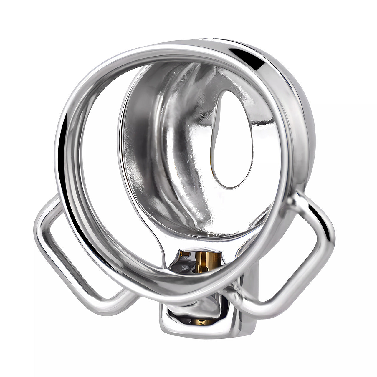 Vagina Shape Stainless Steel Chastity Lock Men's Anti-escape