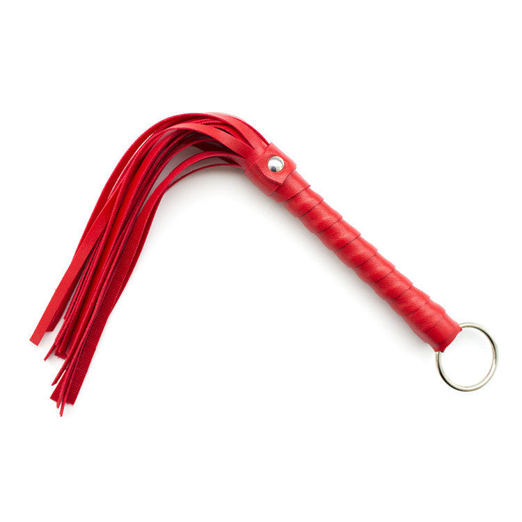 Red Black Leather Whip