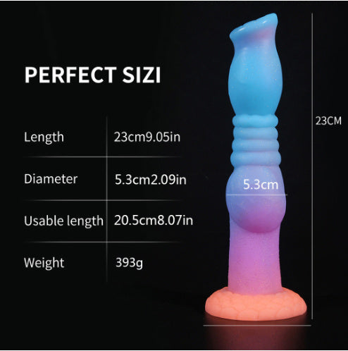 Liquid Silicone Luminous Mixed Color Butt Plug For Men And Women