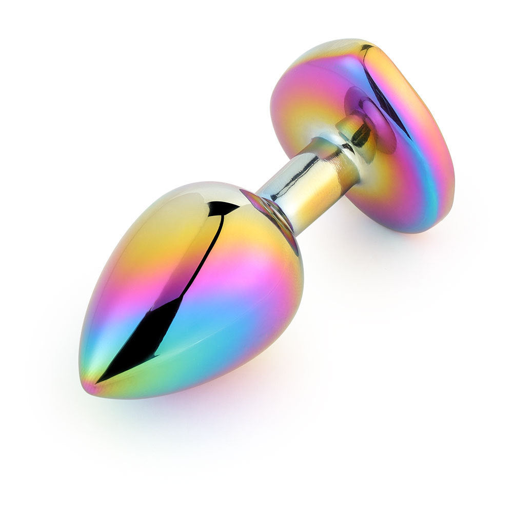 Colorful Heart-shaped Metal Butt Plug Set Sexy Toys